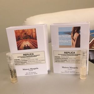 Maison Margiela EDT Autumn Vibes, Beach Walk, and Bubble Bath, samples